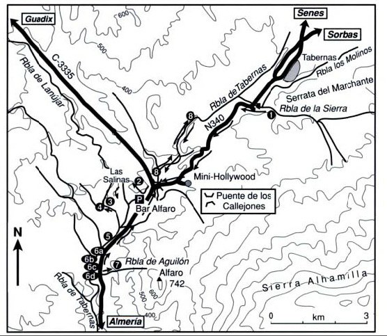 Desert of Tabernas map