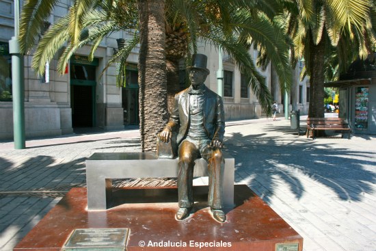 Hans Christian Andersen sculpture in Malaga