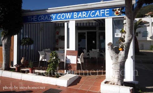 The Crazy Cow Café in Mojacar